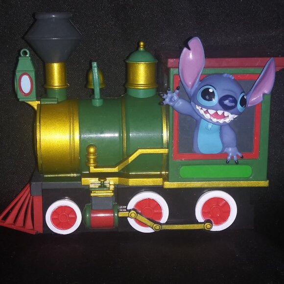 Disney Parks Stitch the Alien Christmas Train Holiday Decor Ornament Toy - Picture 1 of 8